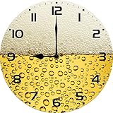Geroclonup Beer Brewing Wall Clocks Battery Operated Silent Non-Ticking,Round Clock Decorative for Home Kitchen Living Room Office Bathroom Bedroom(10 Inch) - Image 1