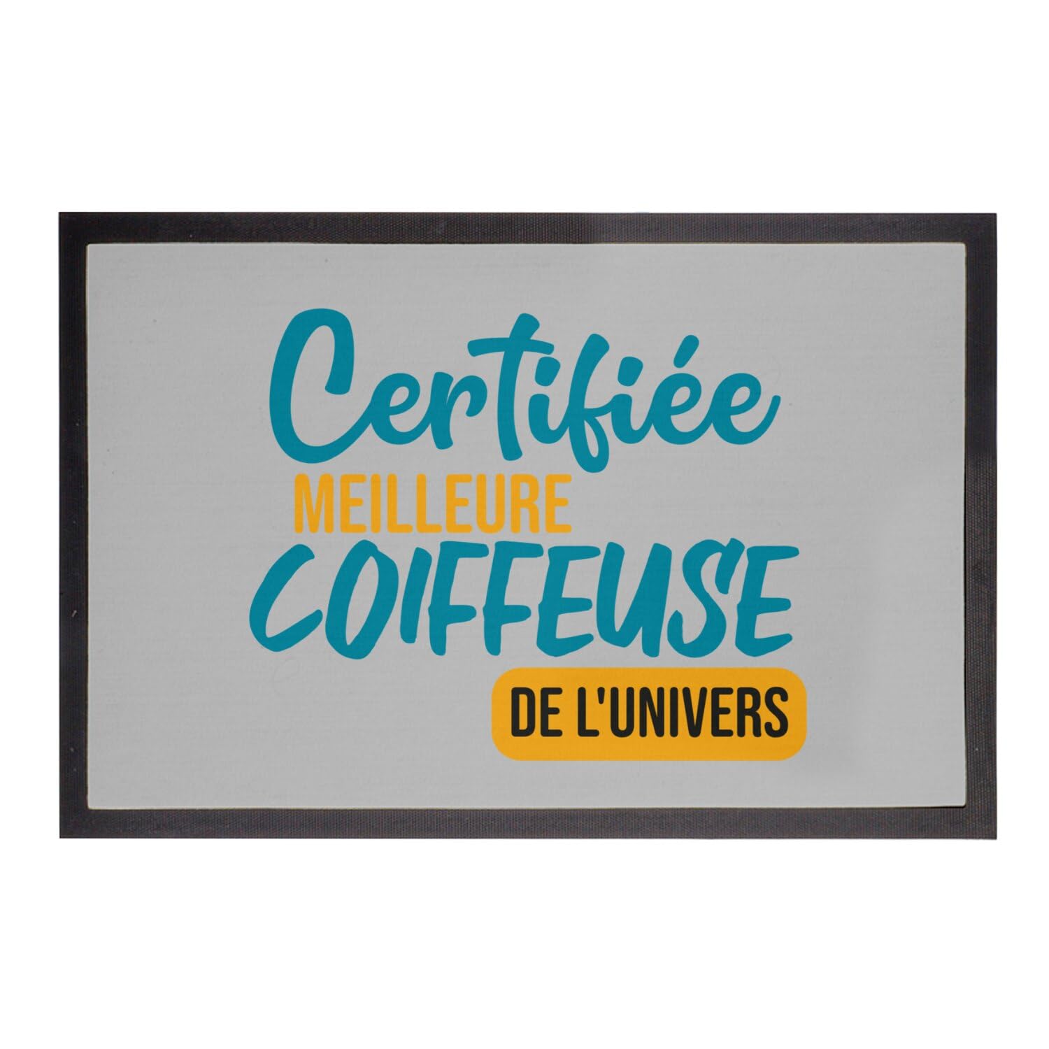 Paillasson gris 60x40cm Meilleure Coiffeuse de l'univers