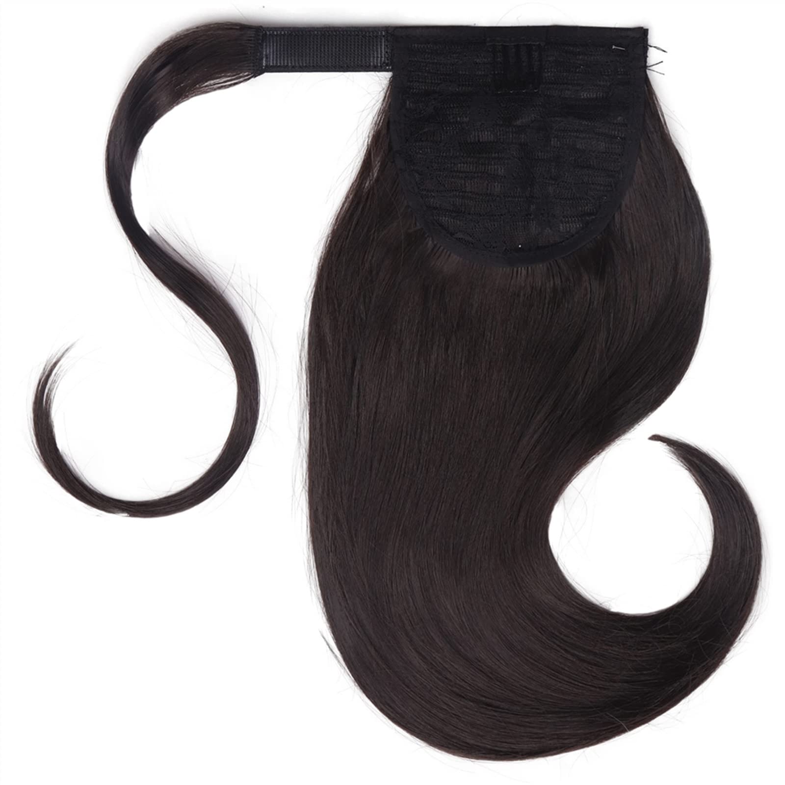 Przedłużenie kucyka Bounce Wraparound Kawałki włosów w koński ogon Proste doczepiane włosy z grzebieniem Warp Ponytails dla kobiet Syntetyczny Fryzura z kucykiem (Color : 60, Size : 18inches)