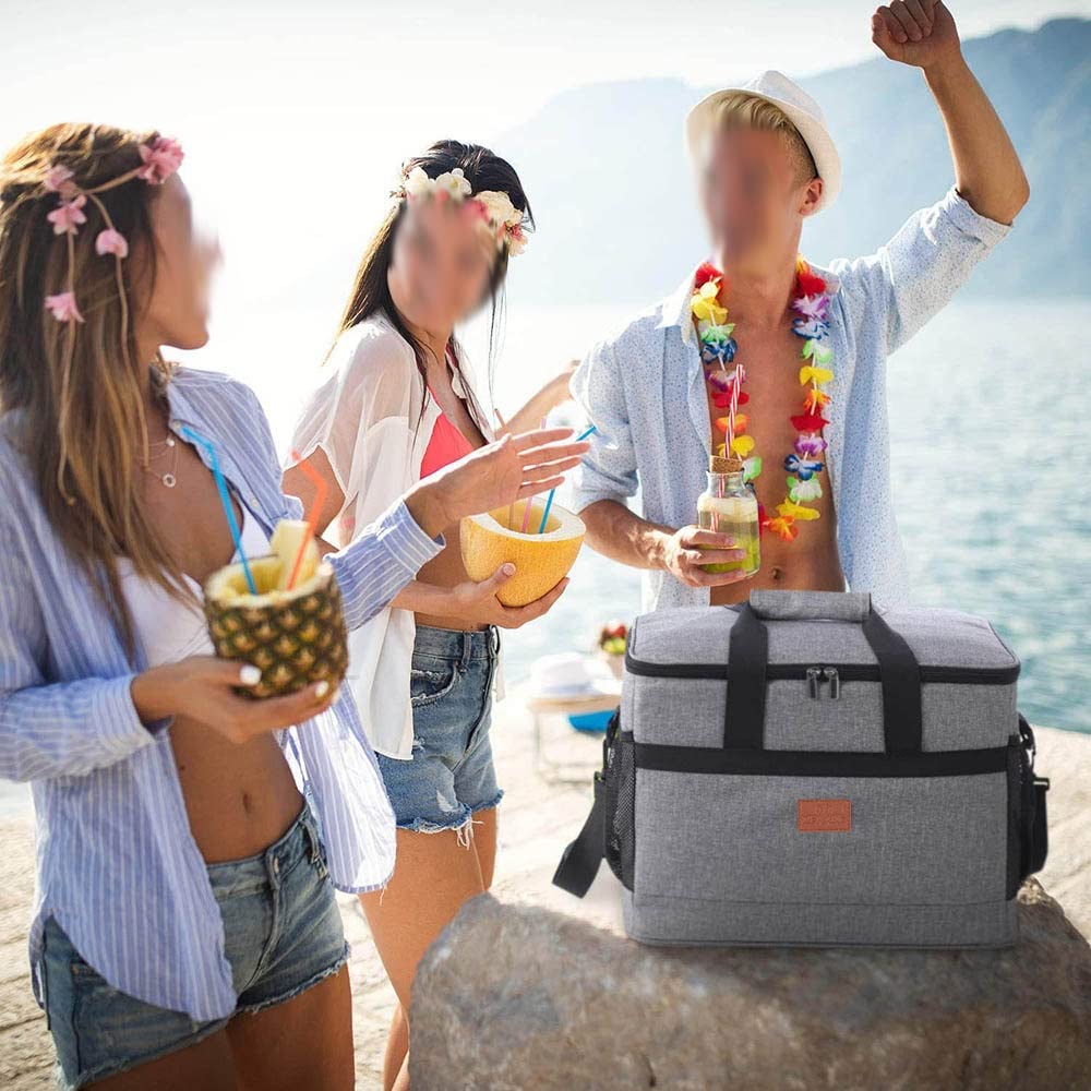 Bolsa térmica Suave de 32 litros - Fiambrera Grande con Aislamiento para Picnic para Acampar, Barbacoa - Actividades Familiares al Aire Libre - Forro rígido 40,5 * 26,5 * 31 cm