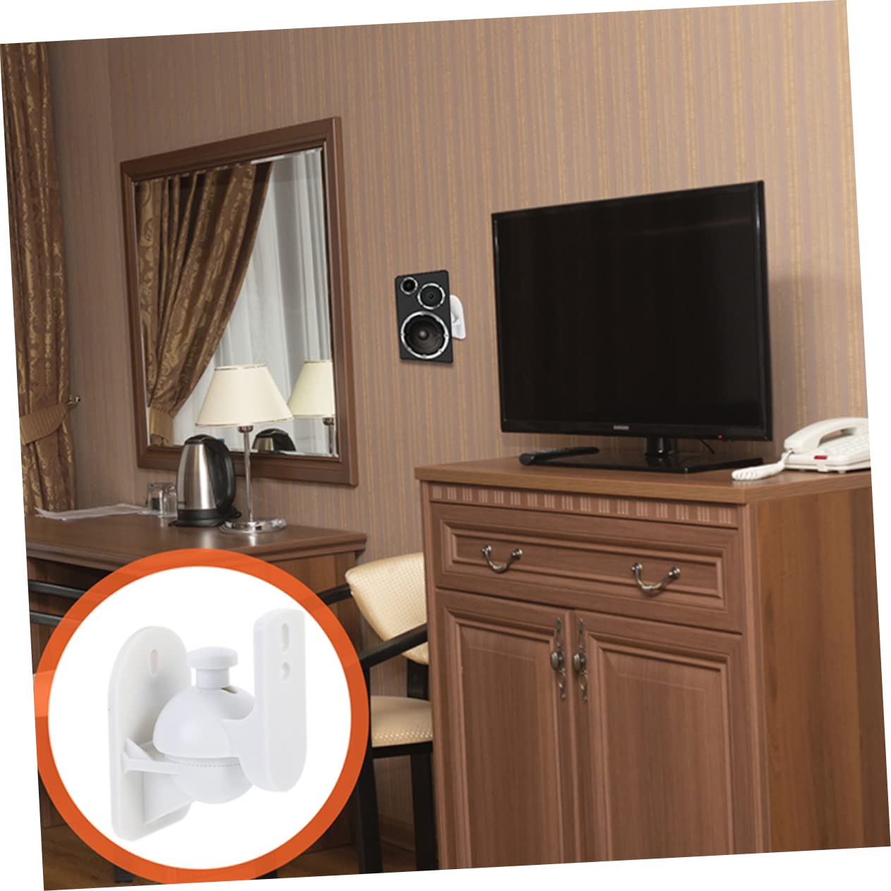 4piezas Soportes De Pared Para Altavoces Soportes Ajustables y Giratorios Para Altavoces