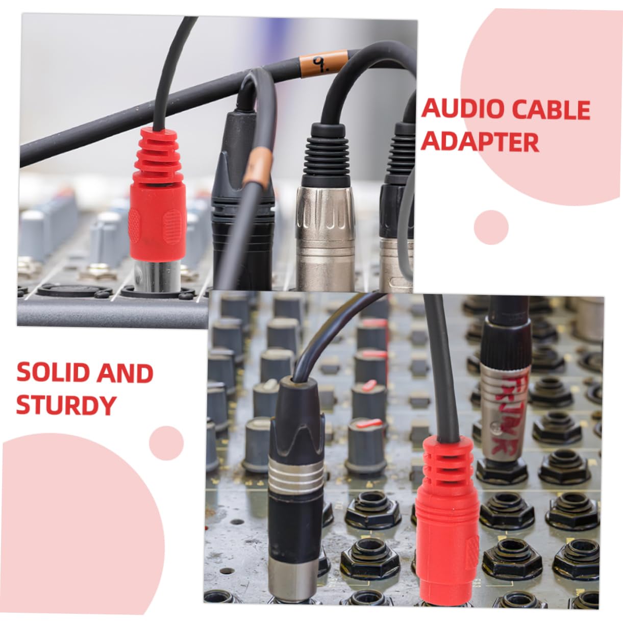 ibasenice 8piezas Adaptador De Audio Pines Midi Cable Estéreo Para Guitarra y Teclado Conexión Clara y Estable Para De Sonido y Producción Musical