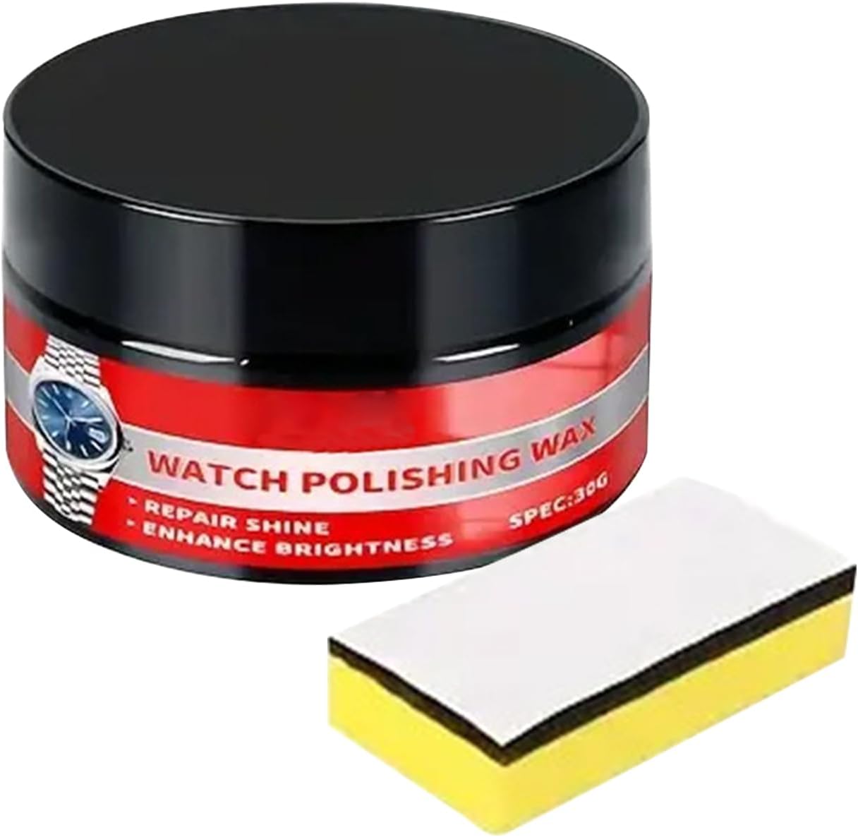Watch Crystal, Scratch Removal Paste with Sponge | Strap and Screen Scratch Repair - for Restores Gloss Cleaning Brass Stainless Resin Ring Steel Epoxy