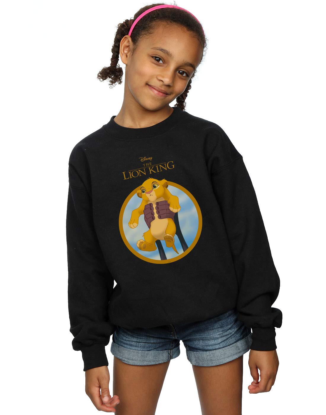 Disney Girls The Lion King Show Simba Sweatshirt Black 9-11 Years