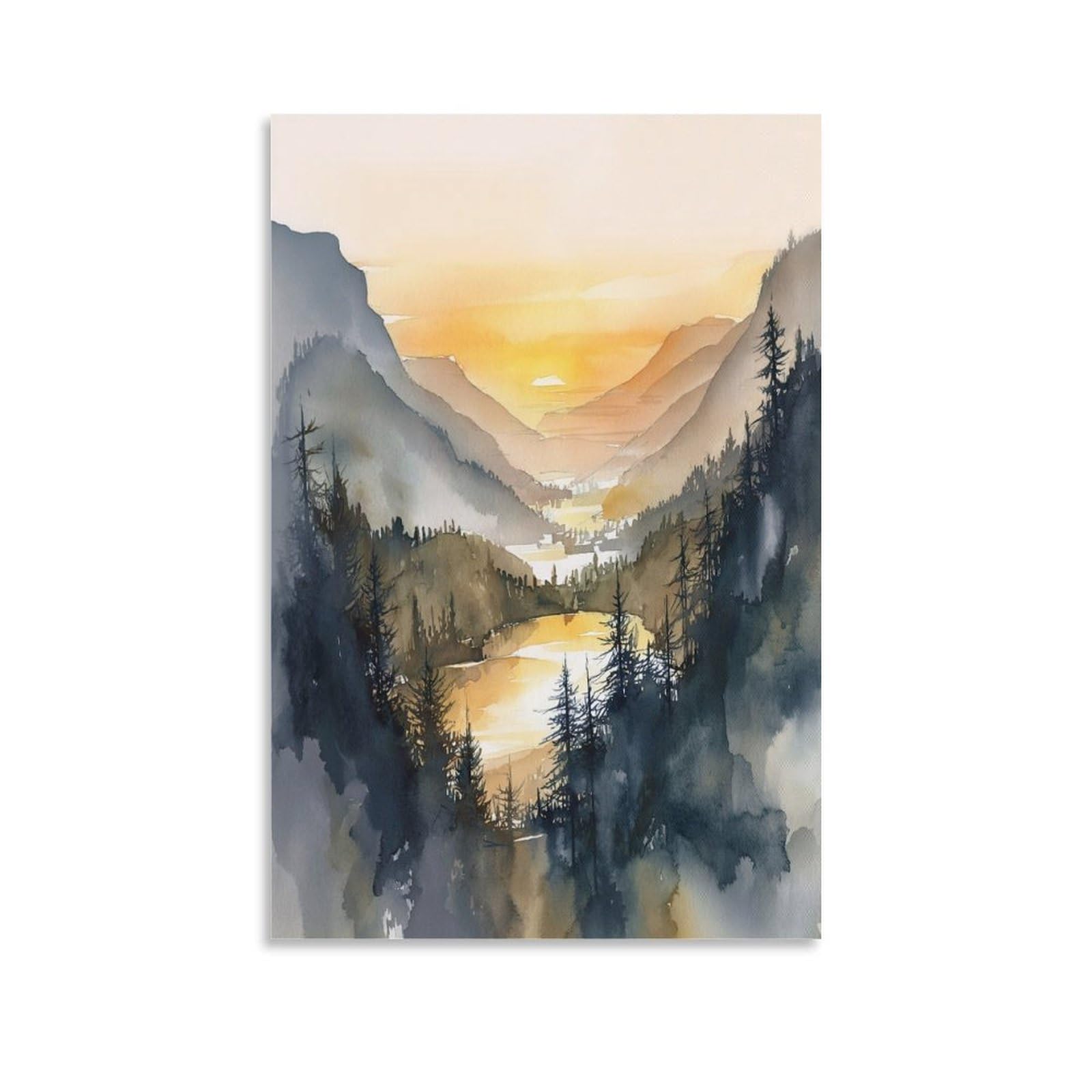 Oregon 20x30inch(50x75cm) Vintage Travel Poster Watercolor Canvas Art