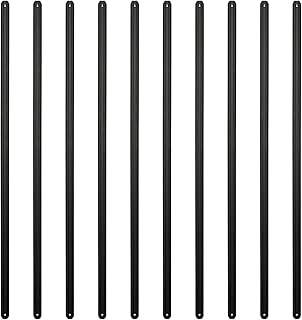 U-MAX 32.25 Inches Decorative Aluminum Deck Balusters, 48 Pack Black Metal Balusters with 96 Screws, Balusters for Deck, Porch and Stairs-Easy Installation, Rust-Resistant