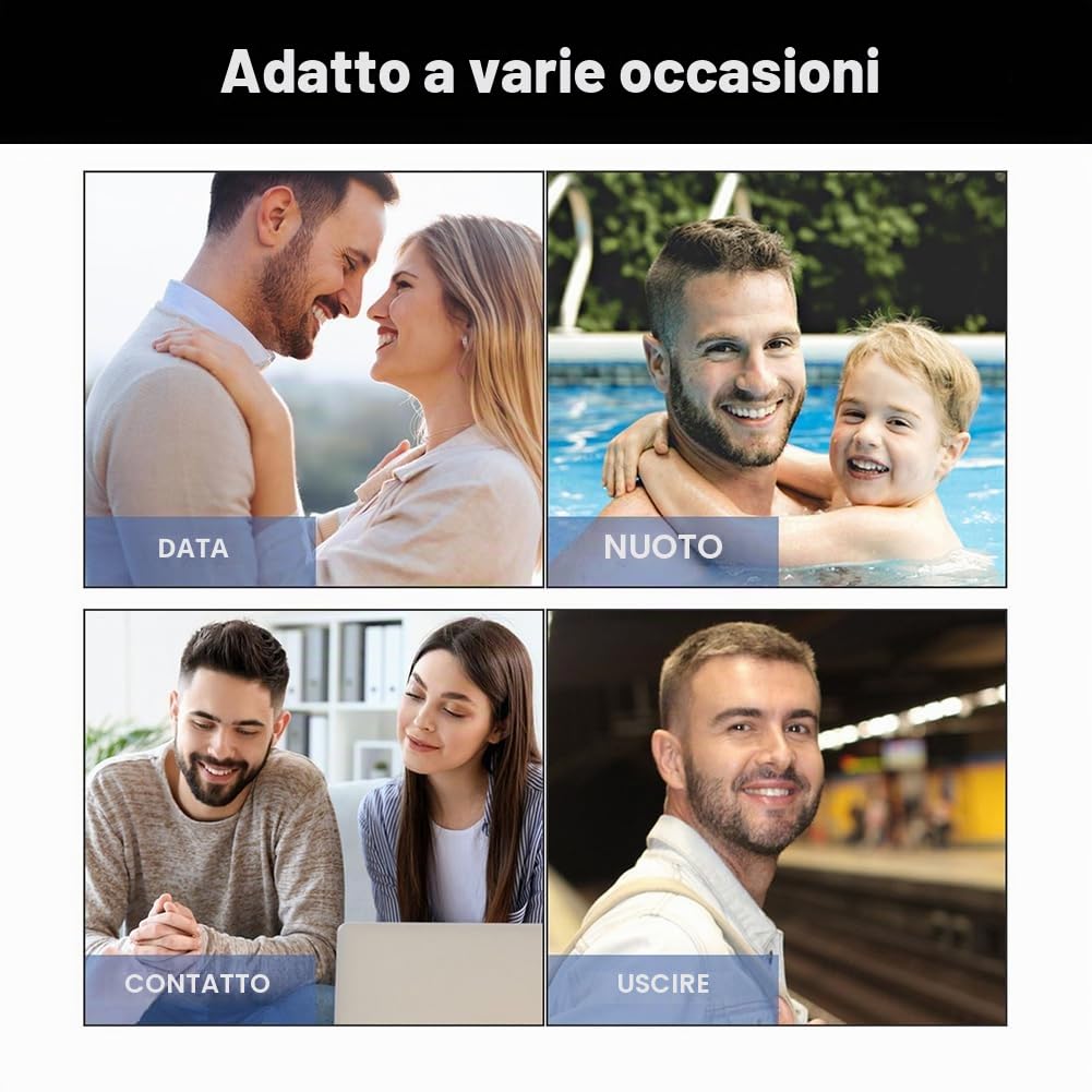 Penna per Barba Uomo,Kit Matita Riempitiva per Barba da Uomo,Penna per Riempimento Barba,Beard Filling Pen,Riempimento Barba Impermeabile,Matita per Barba e Pennello per Barba,Nero