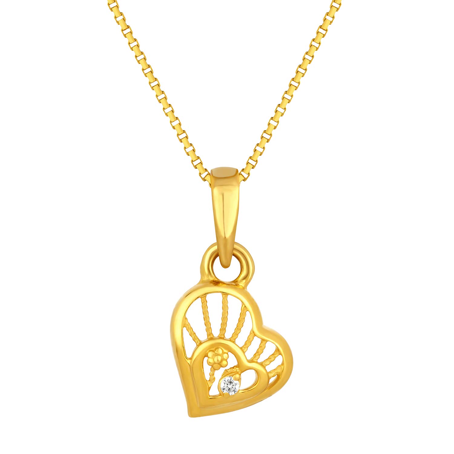 joyalukkas 22KT Yellow Gold Pendant for Girls-picture-34