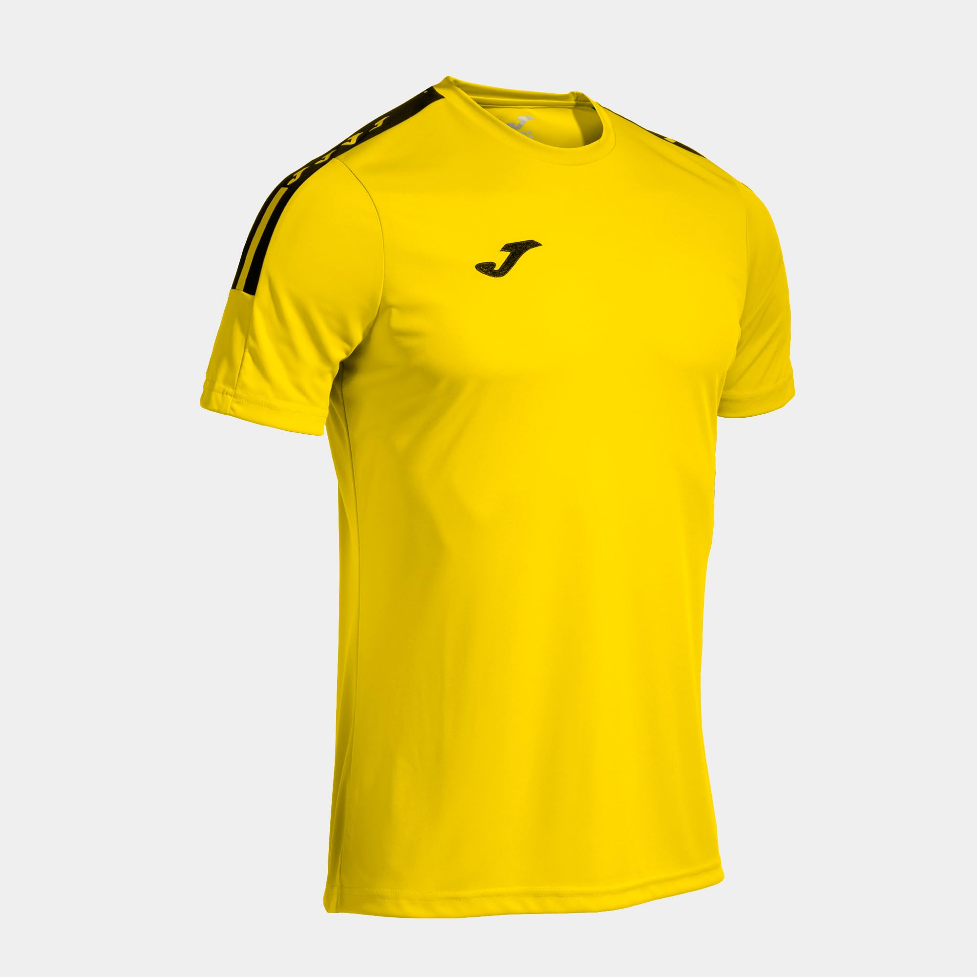 Joma Men's Short Sleeve Sports T-Shirt, 6XS-4XL, Elastic and Breathable, Ideal for Running, Fitness and Training, Olimpiada Yellow Black