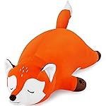 30\'\' Giant Foxy Plush Stuffed Animal- Fox Plush Pillow, Orange Fox Plushies, Large Sleeping Fox Plush Toy, Cute Hugging Plush Pillow, Room Decor Christmas Birthday Gifts for Kids Girls Boys