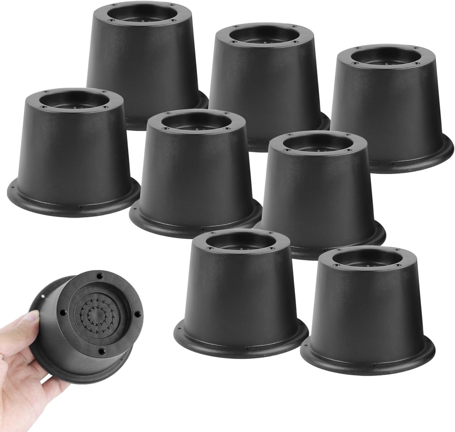 8 Pack Furniture Risers, Bed Risers 2.3 Inch Chair Raisers, Table Leg