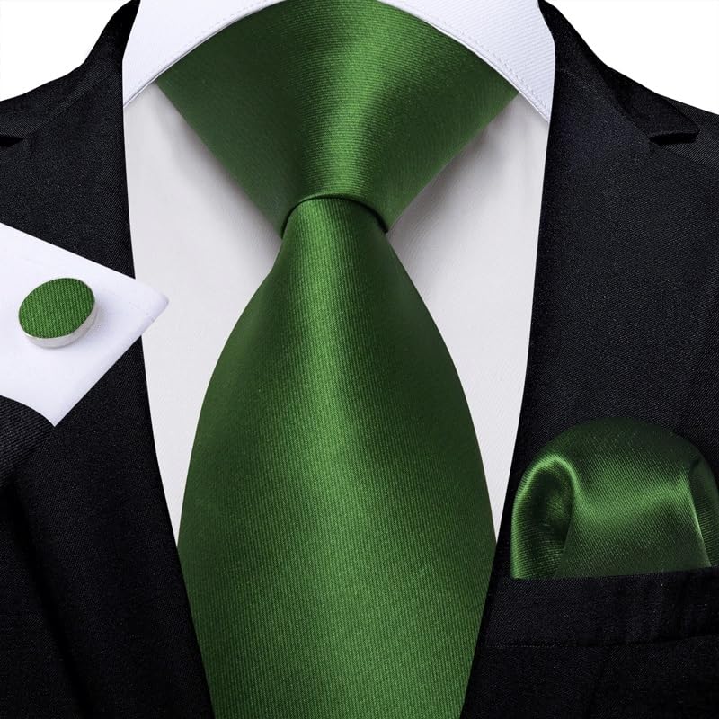 Corbata clásica de seda satinada 8cm para hombre miniatura 2