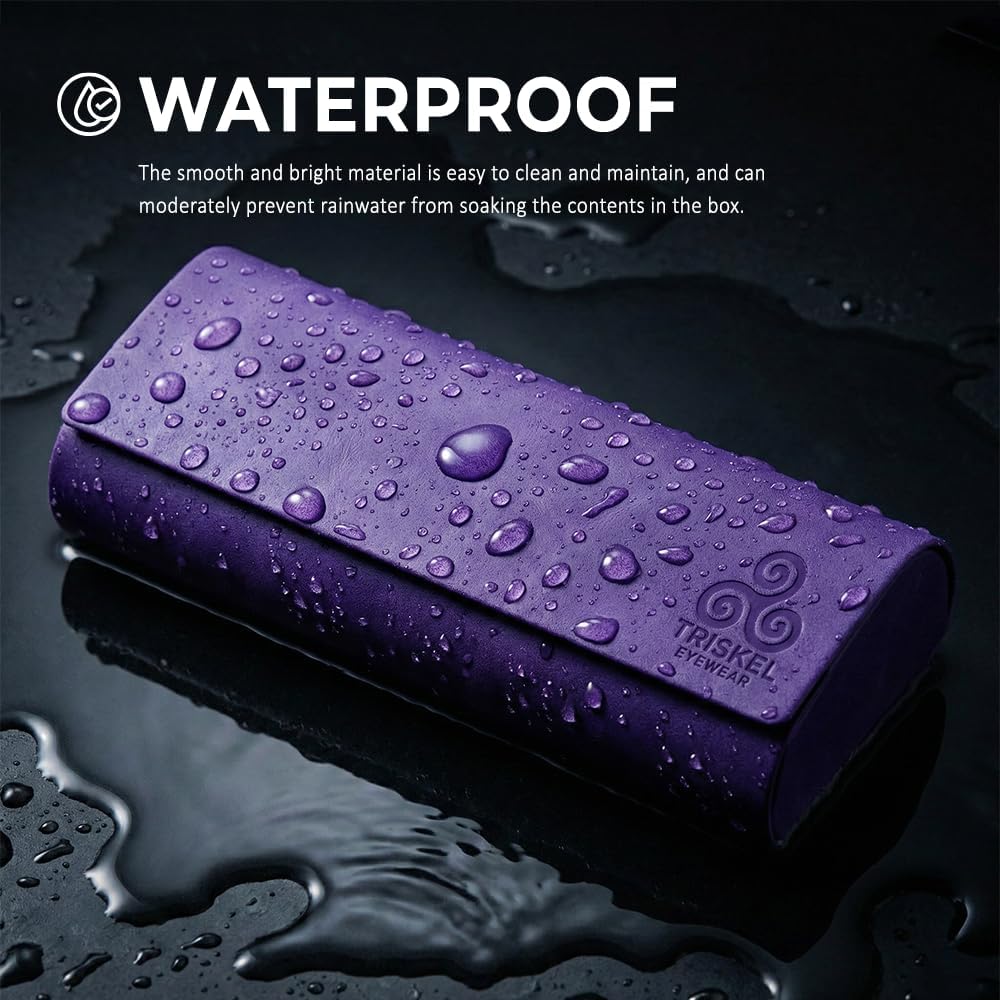 Minimalist Rectangle Glasses Case – Slim Hard Shell PU Leather Eyewear Holder with Magnetic Closure - Image 7