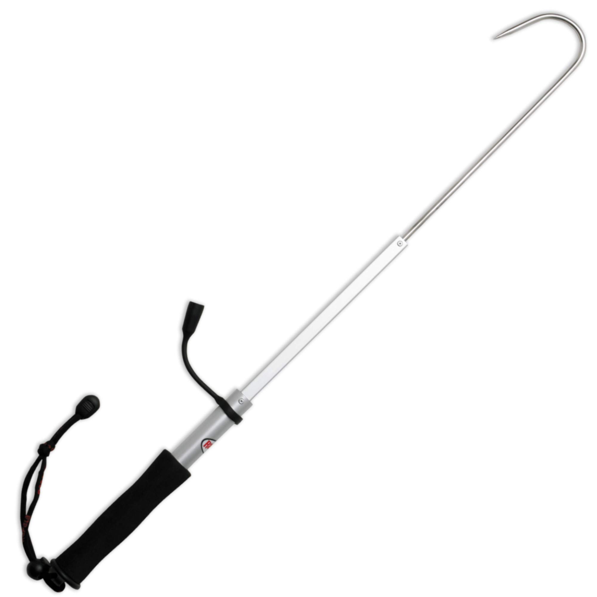 Rapala ProGuide Fishing Gaff Garfio Telescópico Aluminio 60cm Extendido 25cm Plegado Gris/Negro
