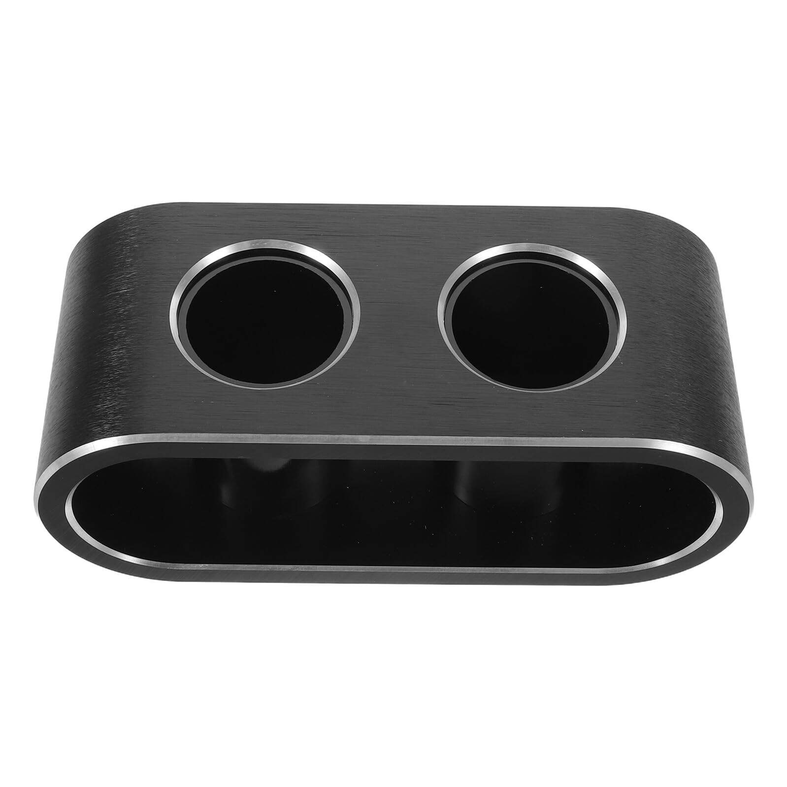 Soporte para Micrófono de Aleación de Aluminio Negro 2 Ranuras, Durabilidad Robusta Mantenimiento, Adecuado para Recepción de Oficina y Hotel