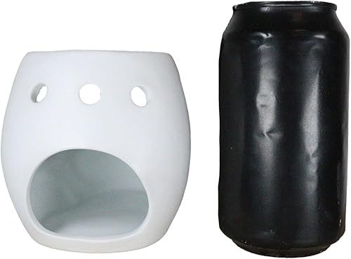 Miniatura 6 de Ebros Gift Alchemy Fantasy - Vela votiva de cerámica de esqueleto gótico macabro, aceite esencial, cera de ácido, hierbas, soporte para calentador