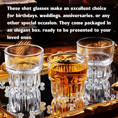 Shot Glasses, 3oz Heavy Base Shot Glass Set of 6/Clear Shot Glasses/Cordial Glasses/Sherry Glasses - Image 6