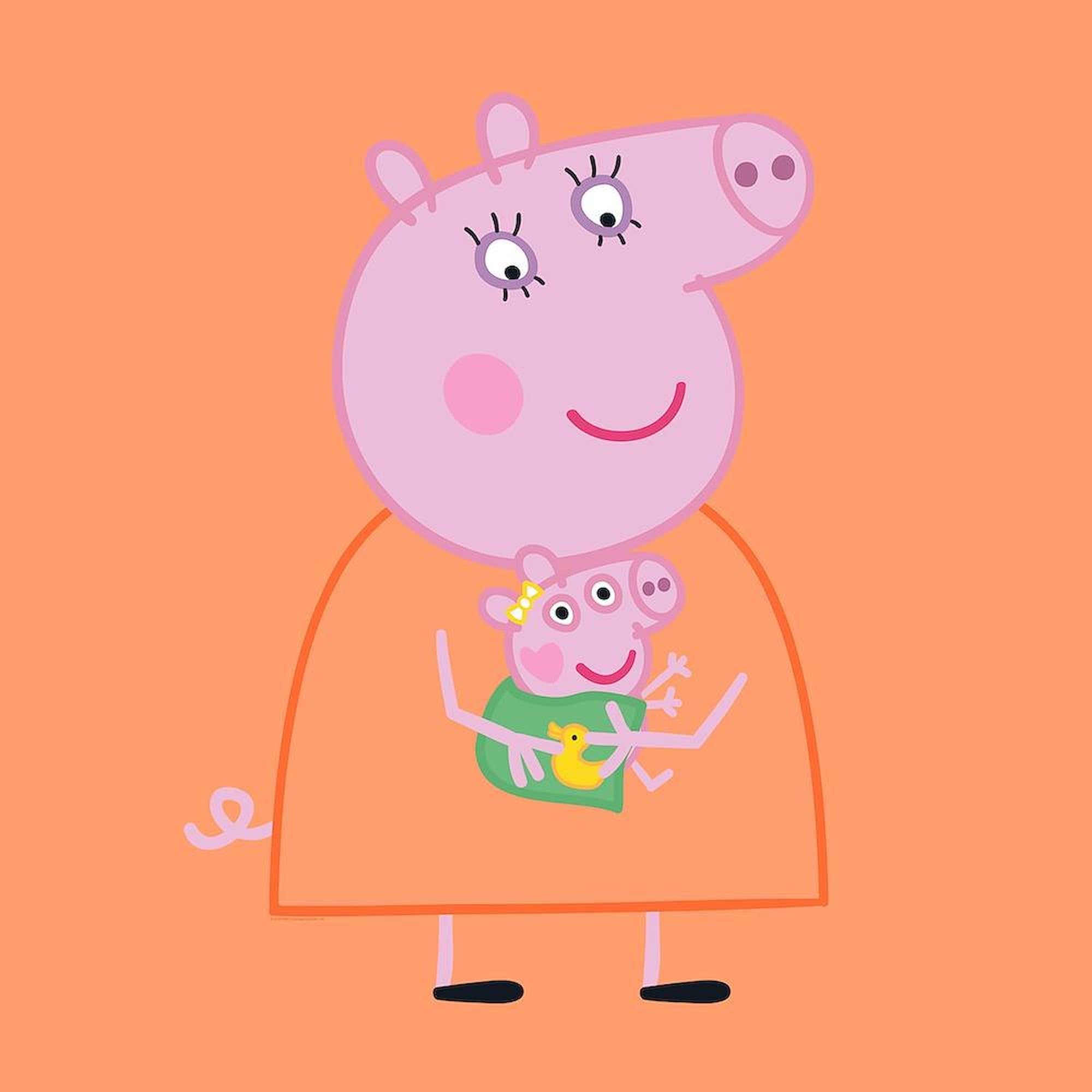 CafePress Peppa Pig: Holding Baby Queen Duvet Cover, Printed Comforter Cover, Unique Bedding