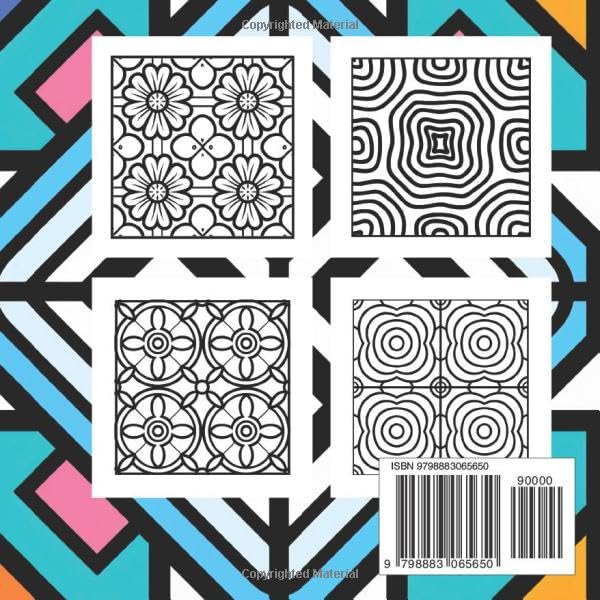 Mini Bold and Easy Pocket Patterns Adult Coloring Book: Travel Size Adult Coloring Book with Thick Lines For Relaxation and Mindfulness (Mini Bold Coloring Books) image 3