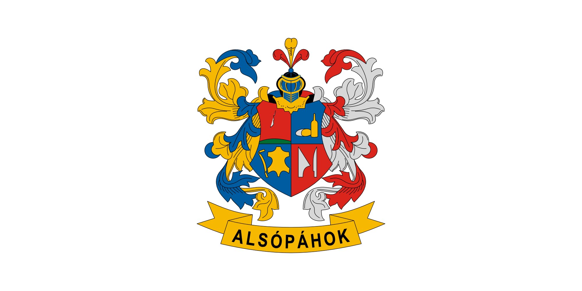 Drapeau Large Alsópáhok pavillon officiel de la ville