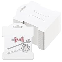 Vista 1 de Junkin 100 tarjetas de exhibición de clip para el cabello, tarjetas de presentación para diadema, tarjetas para el cabello, tarjetas rectangulares
