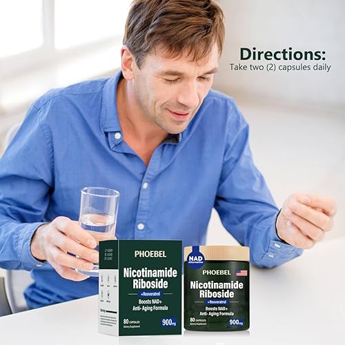 Miniatura 2 de Newly NAD + Suplemento - Resveratrol, ribósido liposomal de nicotinamida, quercetina - Suplemento NAD de alta pureza para energía, enfoque - 80
