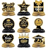 【Centros de mesa decorativas Graduacion】9 estilos diferentes de centros de mesa de papel de nido de abeja. Adecuado para cualquier fiesta de graduación, desde graduados de jardín de infantes hasta estudiantes de último año en la escuela secundaria o la universidad.