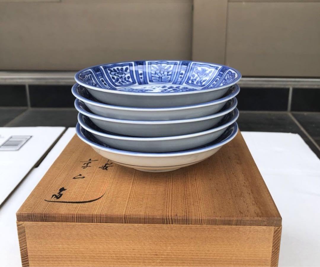 18. 京焼　亨山造　染付鹿絵　皿（直径12.3cm） SALE! 18. 京焼亨山造染付鹿絵皿（直径12.3cm）