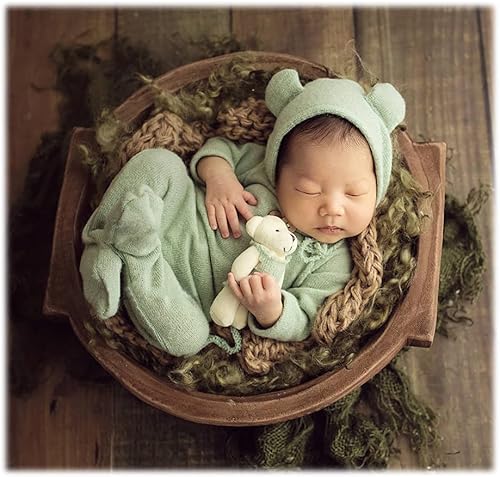 Miniatura 4 de Zeroest Traje de fotografía para recién nacido, accesorios para sesión de fotos de príncipe bebé, accesorios para fotos de oso recién nacido,