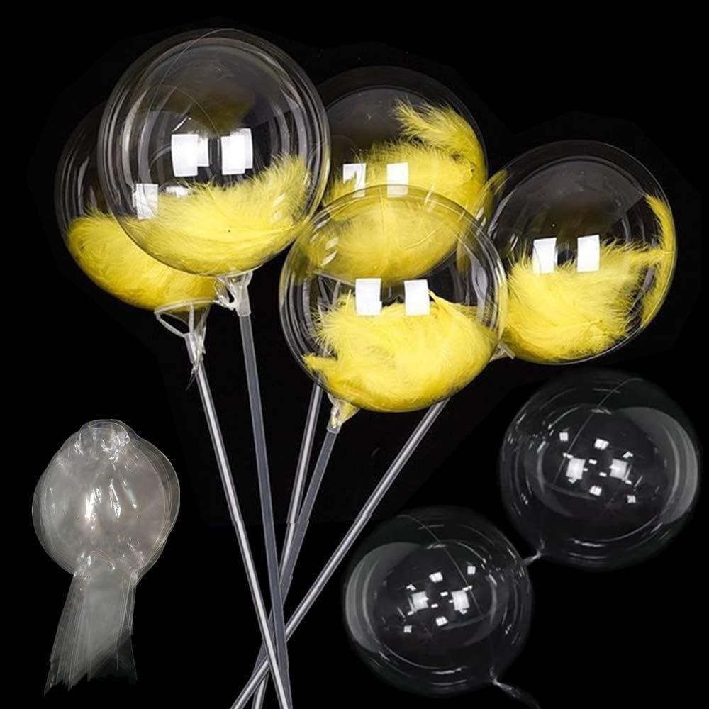 Clear Balloons,20 Packs Small Pre-Stretched Bobo Balloons, Bubble Balloons for Kids Mermaid/Shark/Under the Sea Balloons Party Decorations