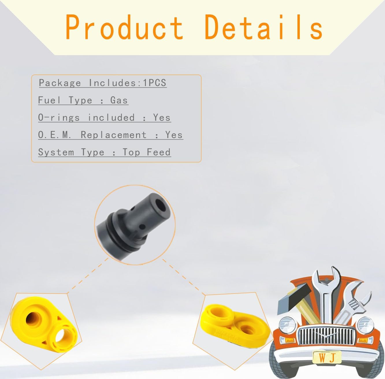 Pack of 1PCS Yellow Engine Crankcase Vent Valve PCV Valve 17130-59B-003 1713059B003 2016-2022 For Honda Accord 2016-2021 CR-V 2016-2022 Civic 1.5L L4