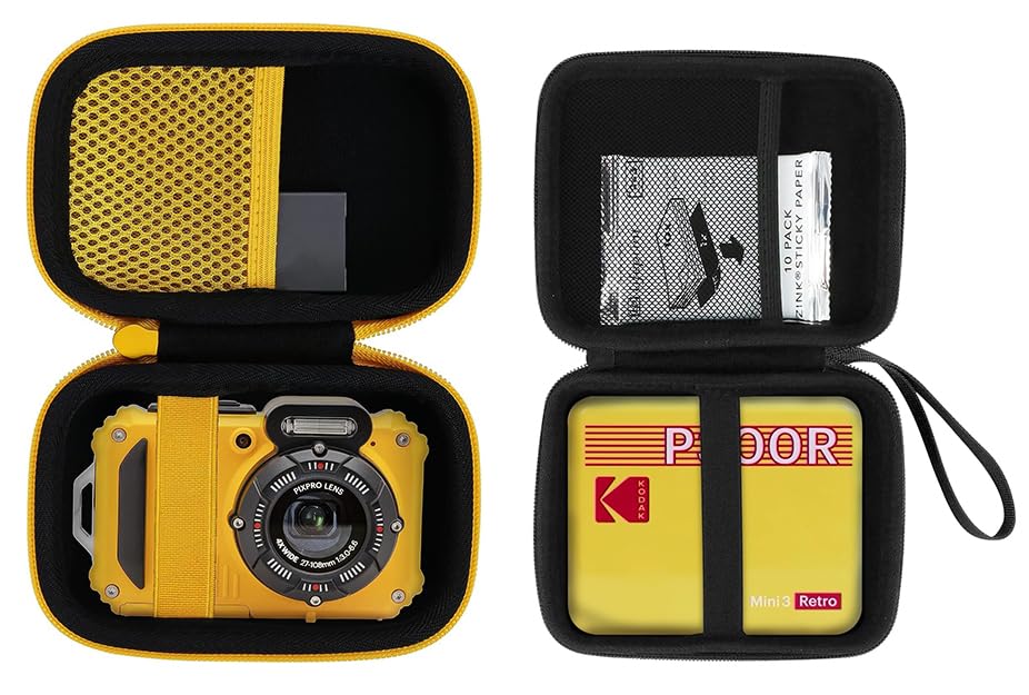 Étui rigide pour Kodak PIXPRO WPZ2 et imprimante Mini Shot 3 Retro jaune - Aenllosi