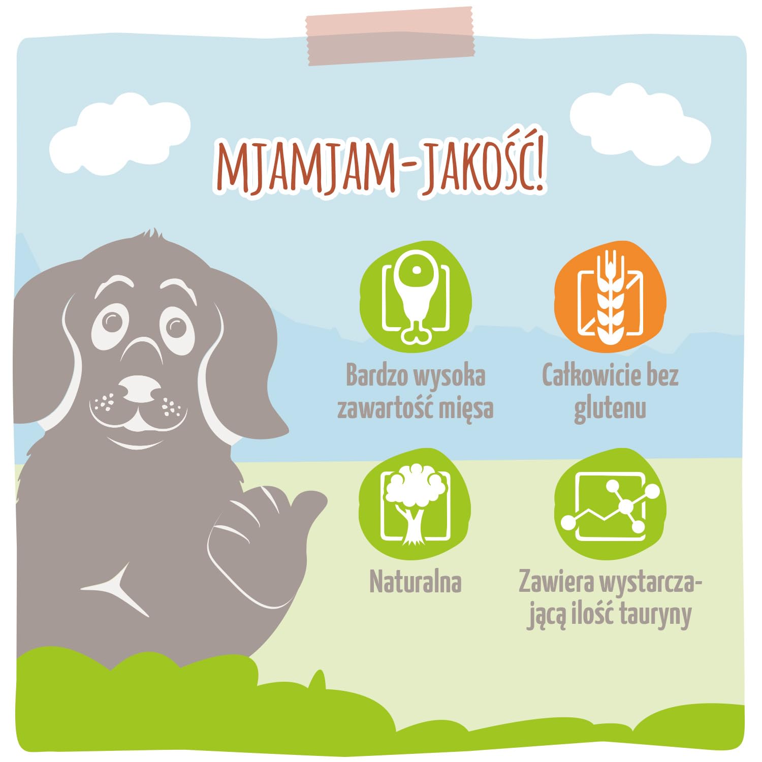 MjAMjAM - Mokra karma Premium dla psów - Soczysta jagnięcina na gotowanym ryżu ze świeżymi pomidorami i nasionami chia, 6-pak (6 x 400g), bezzbożowa z dodatkowym mięsem