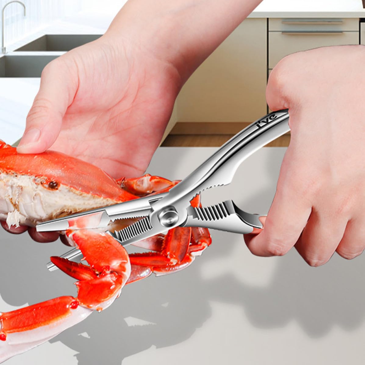 Set di Utensili per Granchio Facili da Usare in Acciaio Inossidabile 304, 4 Pezzi Riutilizzabili per Cucina e Appassionati di Pesce