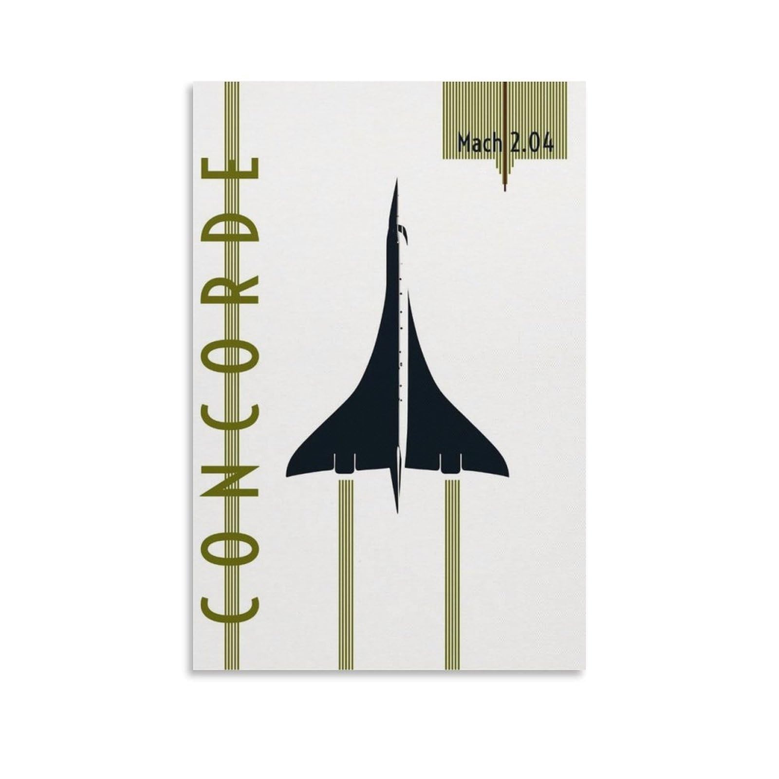 NCUDANK Concorde Vintage Poster Canvas Poster Wall Art Decor Print Picture Paintings for Living Room Bedroom Decoration 12x18inch(30x45cm)
