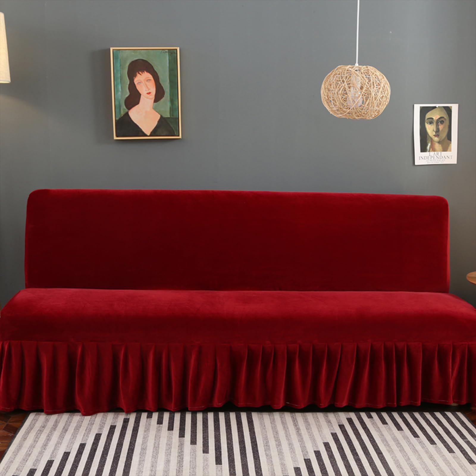 Fundas de futón lavables para renovar el sofá cama del salón familiar LYZIDEBAE