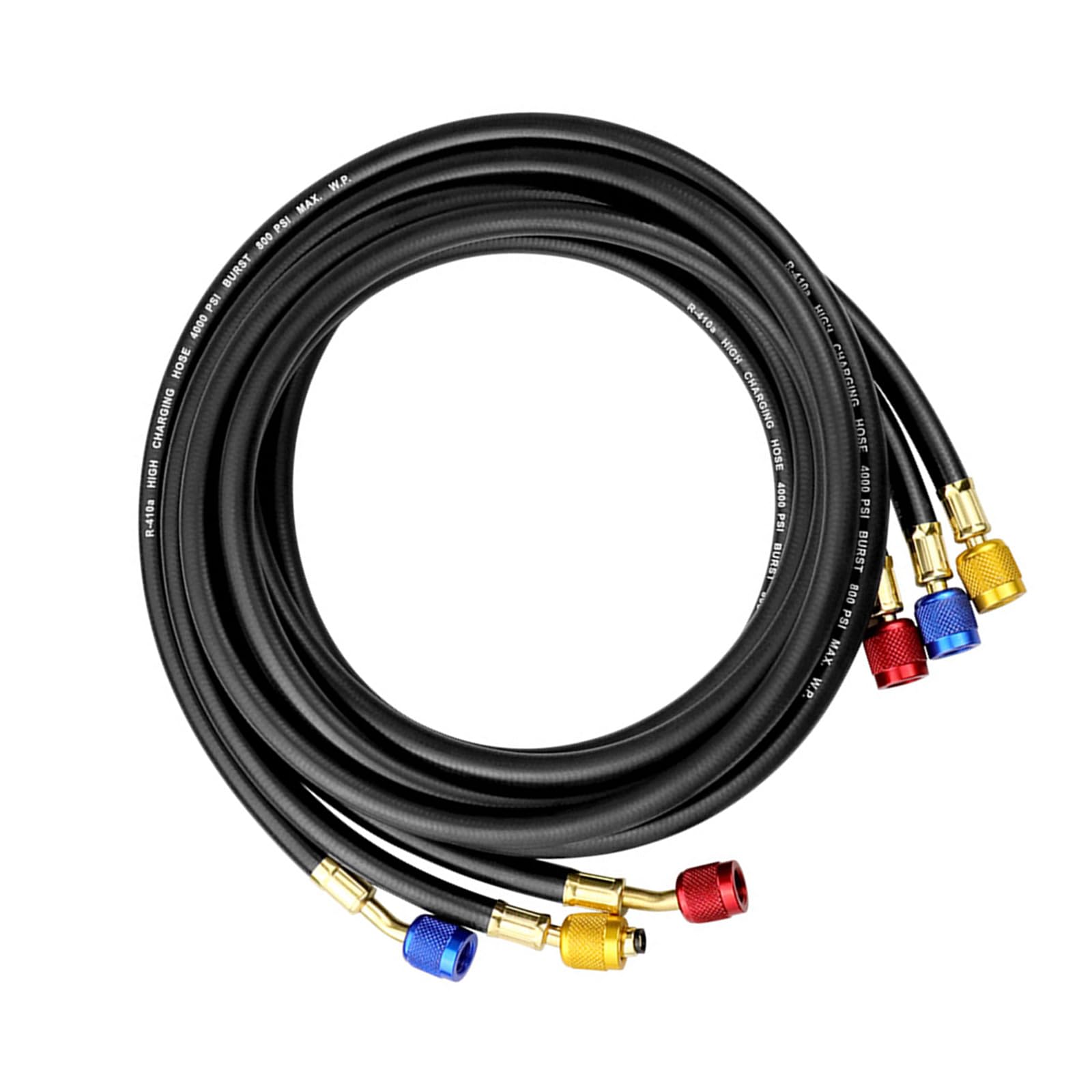 HVAC Manifold Gauge Hose Set, Refrigerant Charging Hose with Valve Tension Hose for R134A R410A R22 Charging Tube