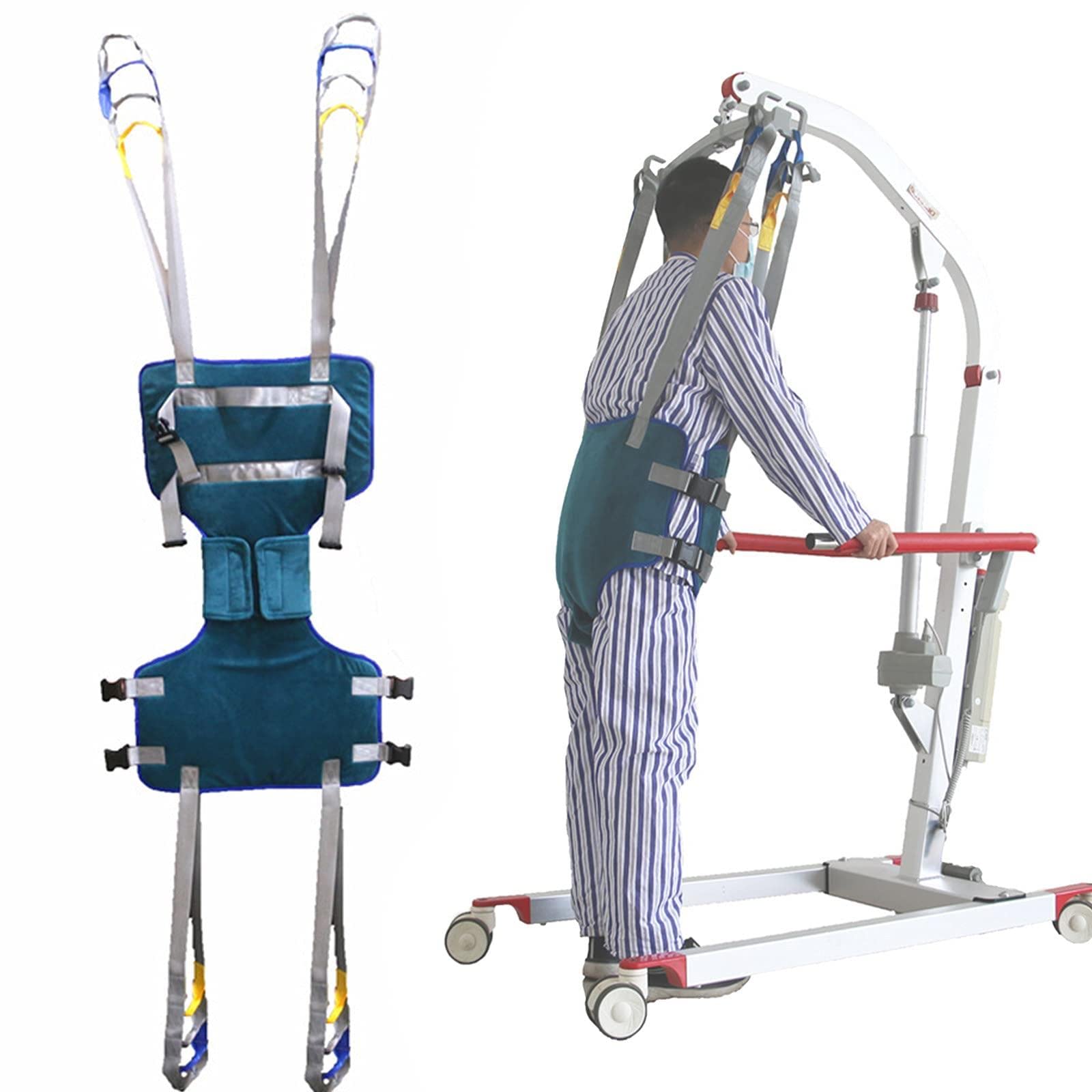 Imbracatura per Sollevamento Completo del Corpo, Cintura Medica per deambulazione, Imbracatura per Gambe Divise, Attrezzatura Medica per Sollevamento pazienti con Supporto a Quattro Punti, L