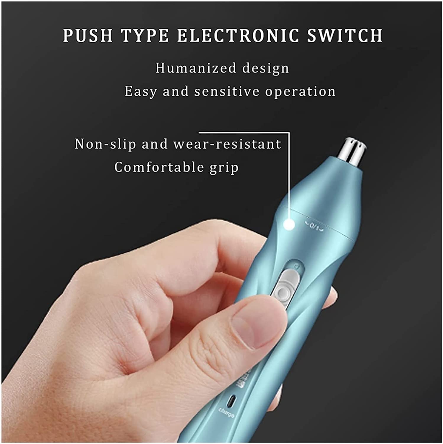 Rifinitore for orecchie e naso, rifinitore for senza fili for uomo donna, strumento di rifinitura portatile a doppia lama con IPX7