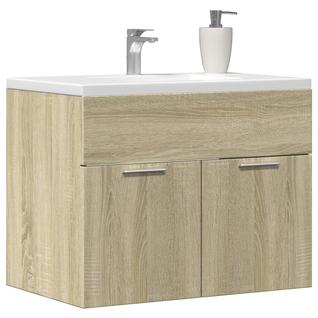 Armario de lavabo de roble Sonoma, mueble de baño suspendido de 60 cm para almacenamiento
