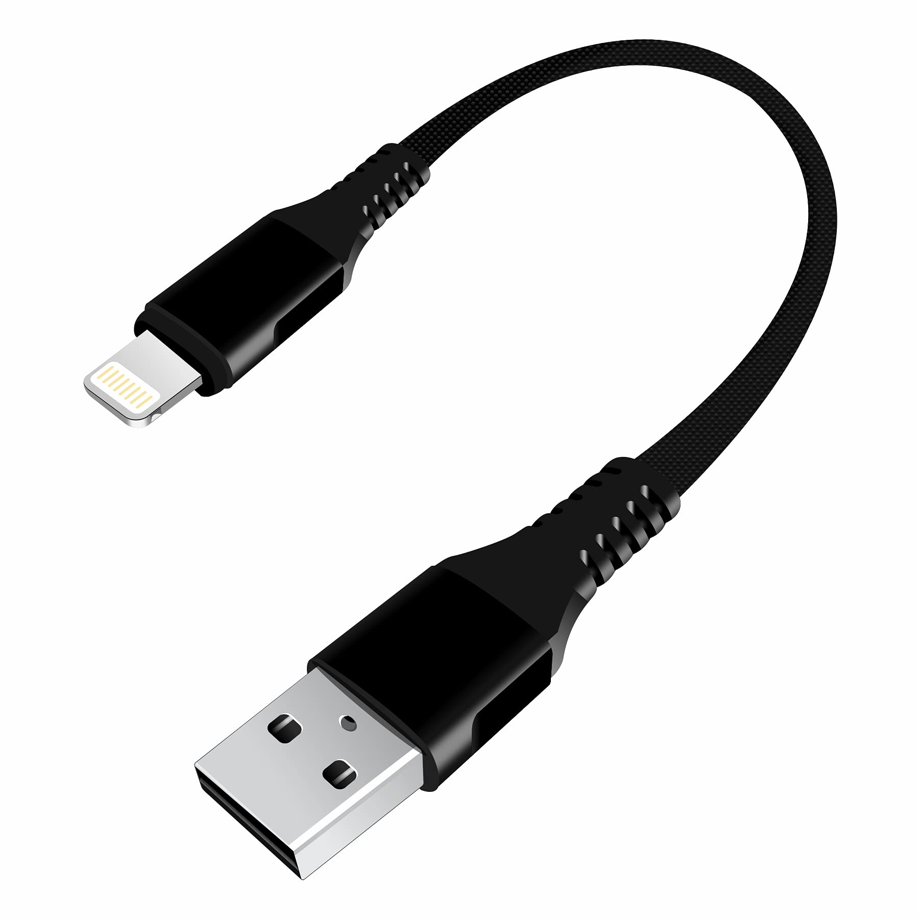 MYVN Nylon Braided Short USB Data Sync & 3A Charging Power Bank Cable for iPhones, iPad Air, iPad Mini, iPod Nano and iPod Touch-0.25m (Black) (B099QWNSBQ) Amazon Price History, Amazon Price Tracker