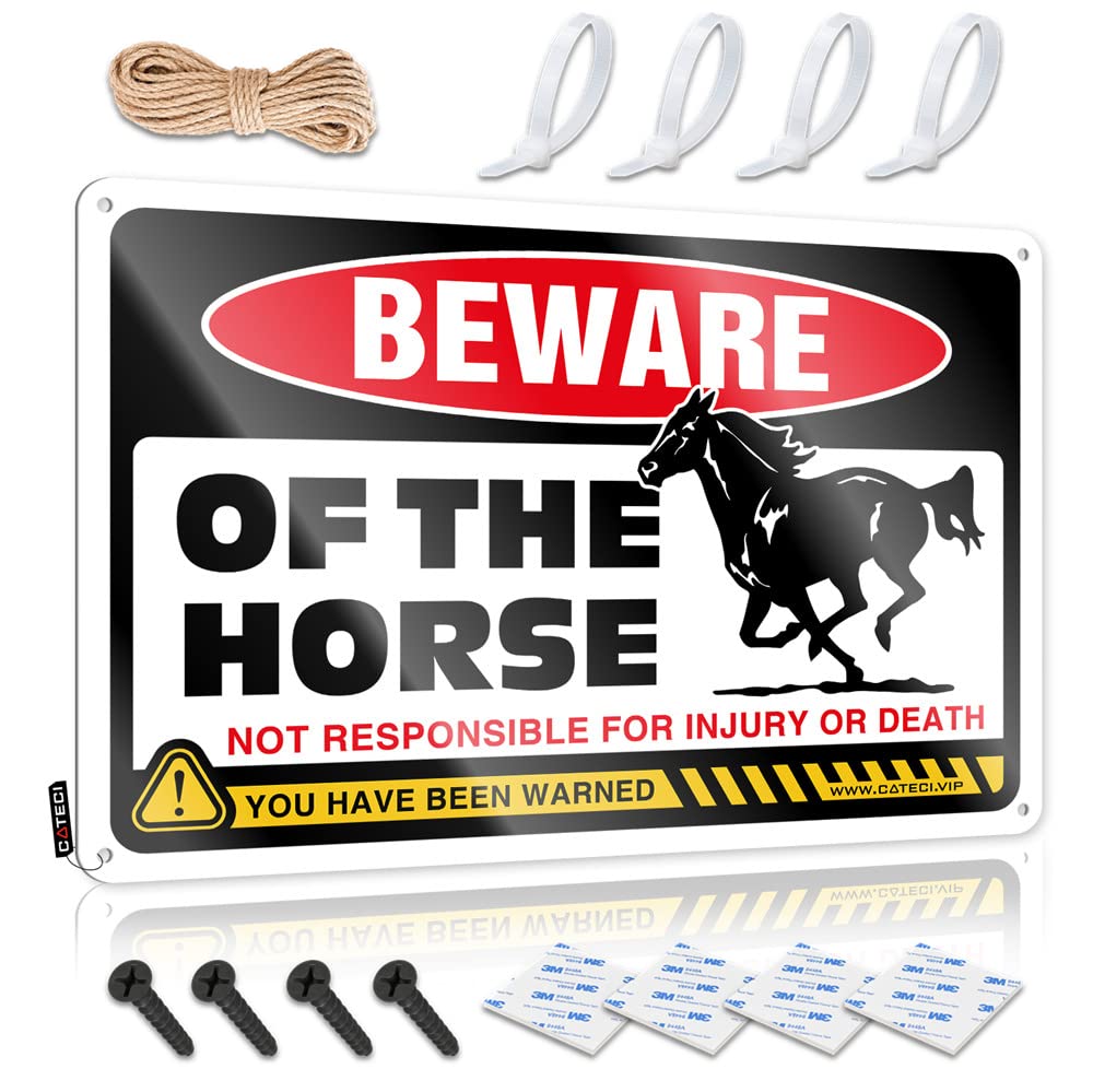 Fzfn Colour Necessities Soft Bath Decorations | Beware Of Horse Square For Ranch Living Room(30X40cm)
