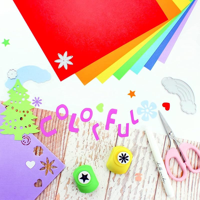 Eclet 40 pcs Color A4 Medium Size Sheets (10 Sheets Each Color) Art and Craft Paper Double Sided Colored set 2