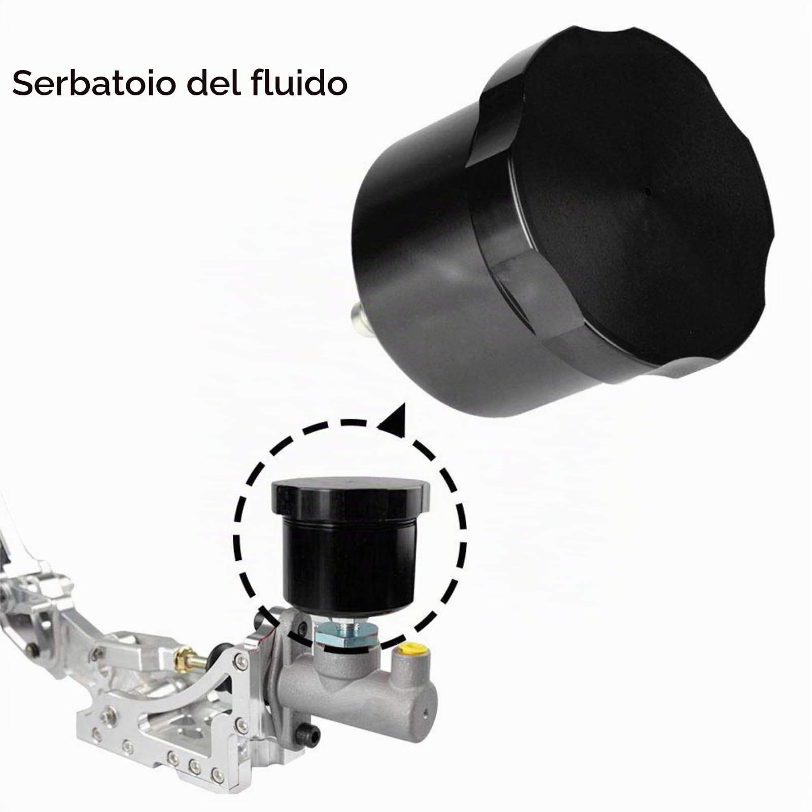 KSTE Universale che corre Drift idraulico freno a mano serbatoio dell'olio E-Brake Fluid Reservoir nero