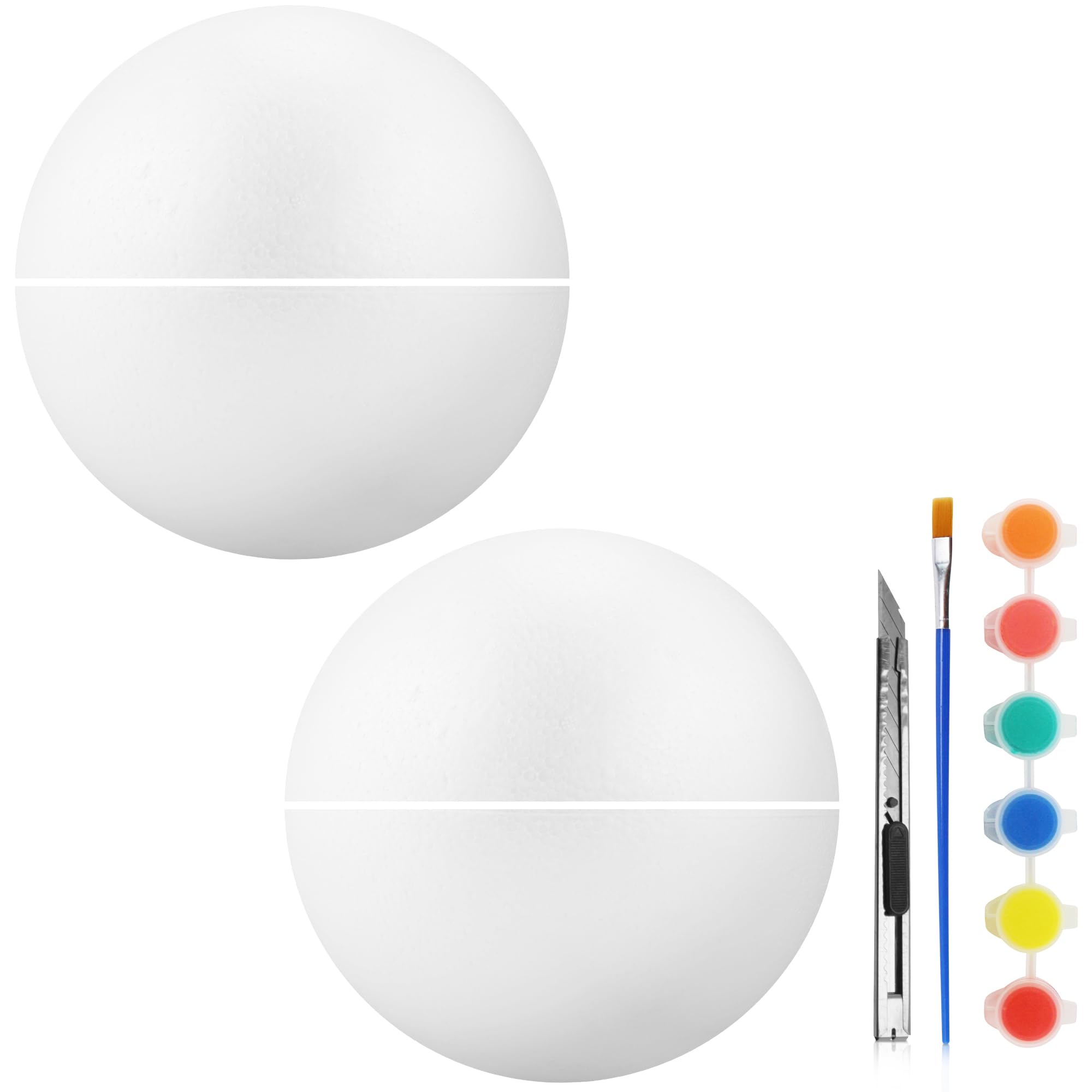 Amazon.com: LuckyFoam Styrofoam Half Balls 8 Inch,2PC Large White