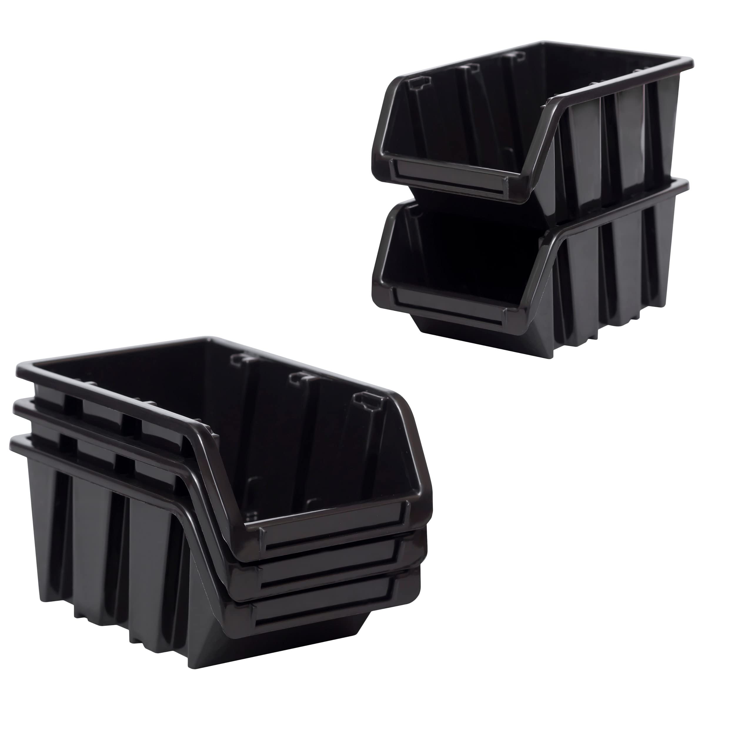 botle 91 scatole impilabili da parete per attrezzi, 1158 x 780 mm, in plastica, per garage, contenitori impilabili per scaffali da magazzino, scatole impilabili officina, parete officina