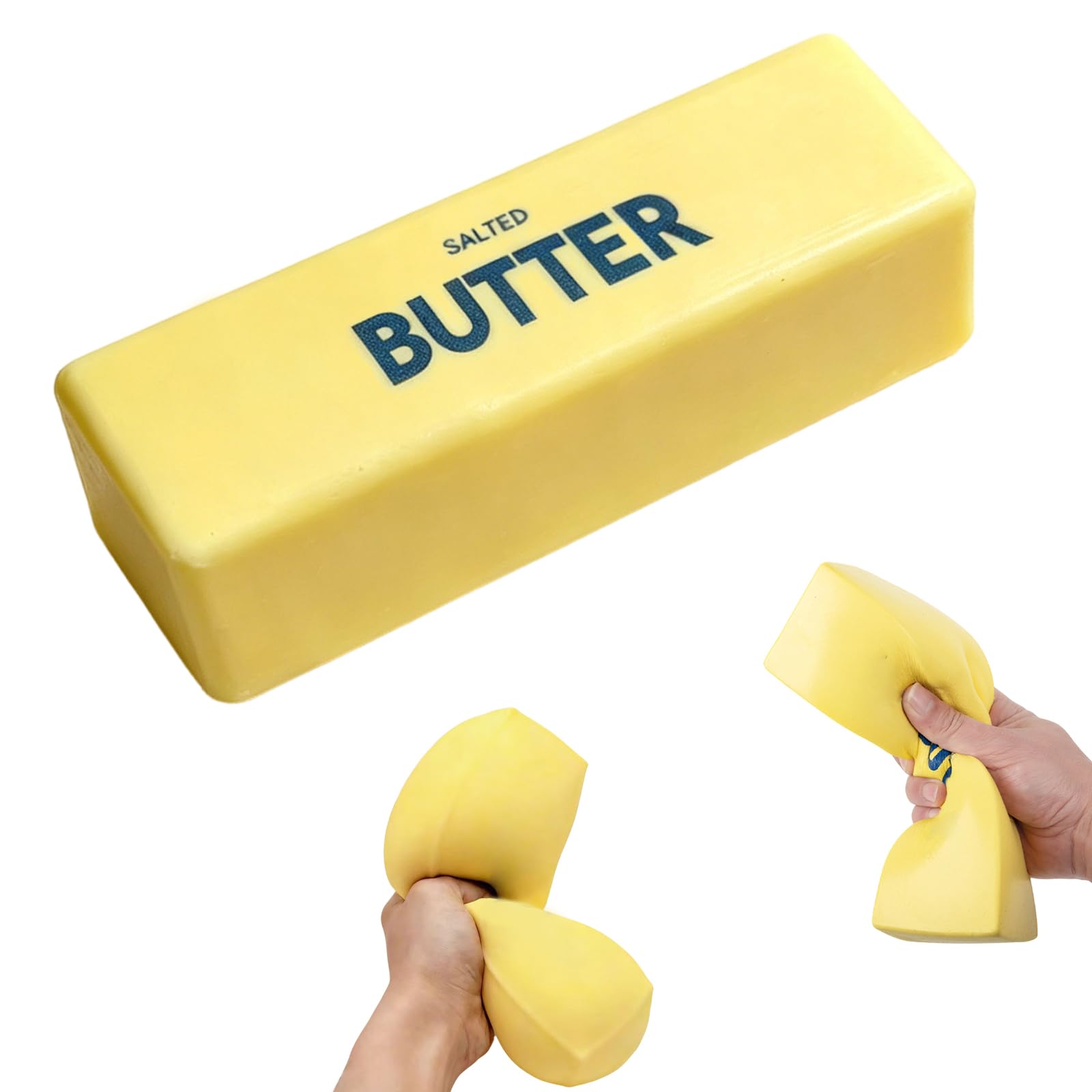 Giant Salted Butter Stick Squishy, Big Large Jumbo Slow Rising Squishies, Viral Slow Rise Soft Squeeze Fidget for Anxiety Relief, Sensory for Adults, Office Desk Novelty Gift (Big Butter) — image 1
