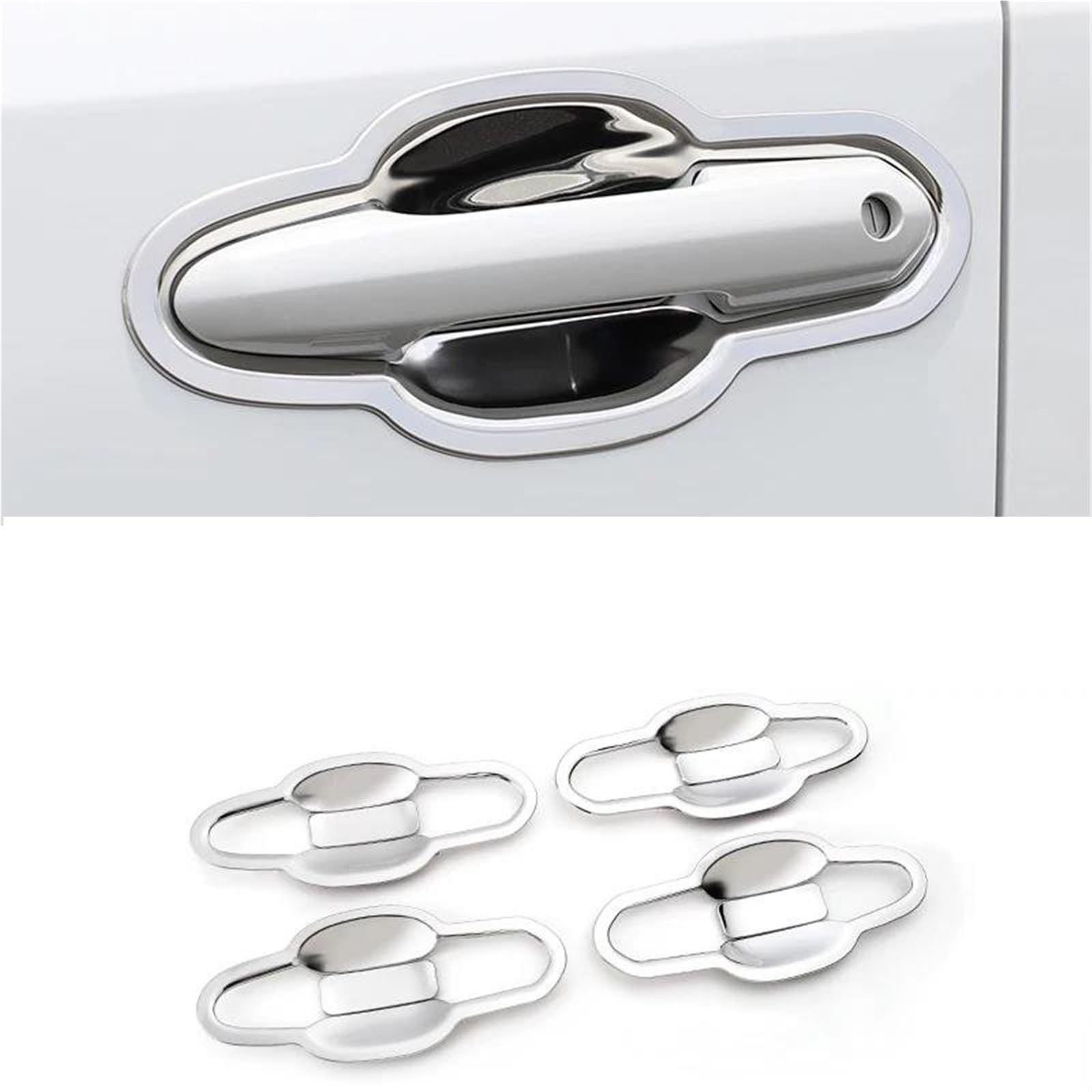 Noheeu Style 6 Car Exterior Door Handle Cover Sticker Decorative Lock For Toyota Rav4 Xa50 2019-2024(Style 6)