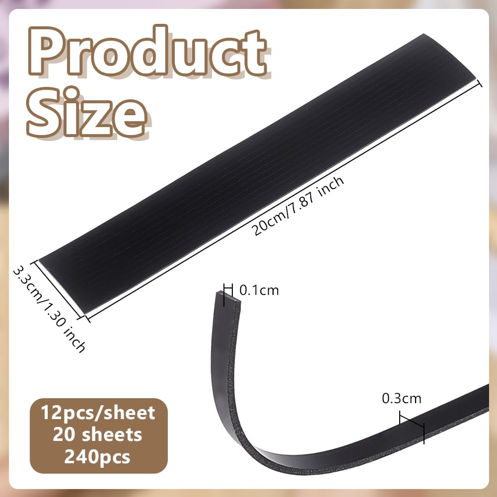 OLYCRAFT Líneas de plomo de silicona para vidrieras, 48 m, para vidrieras, 3 mm de ancho, negro, para vasos de galería, líneas de plomo, pegatinas para pintar superficies de ventanas, manualidades