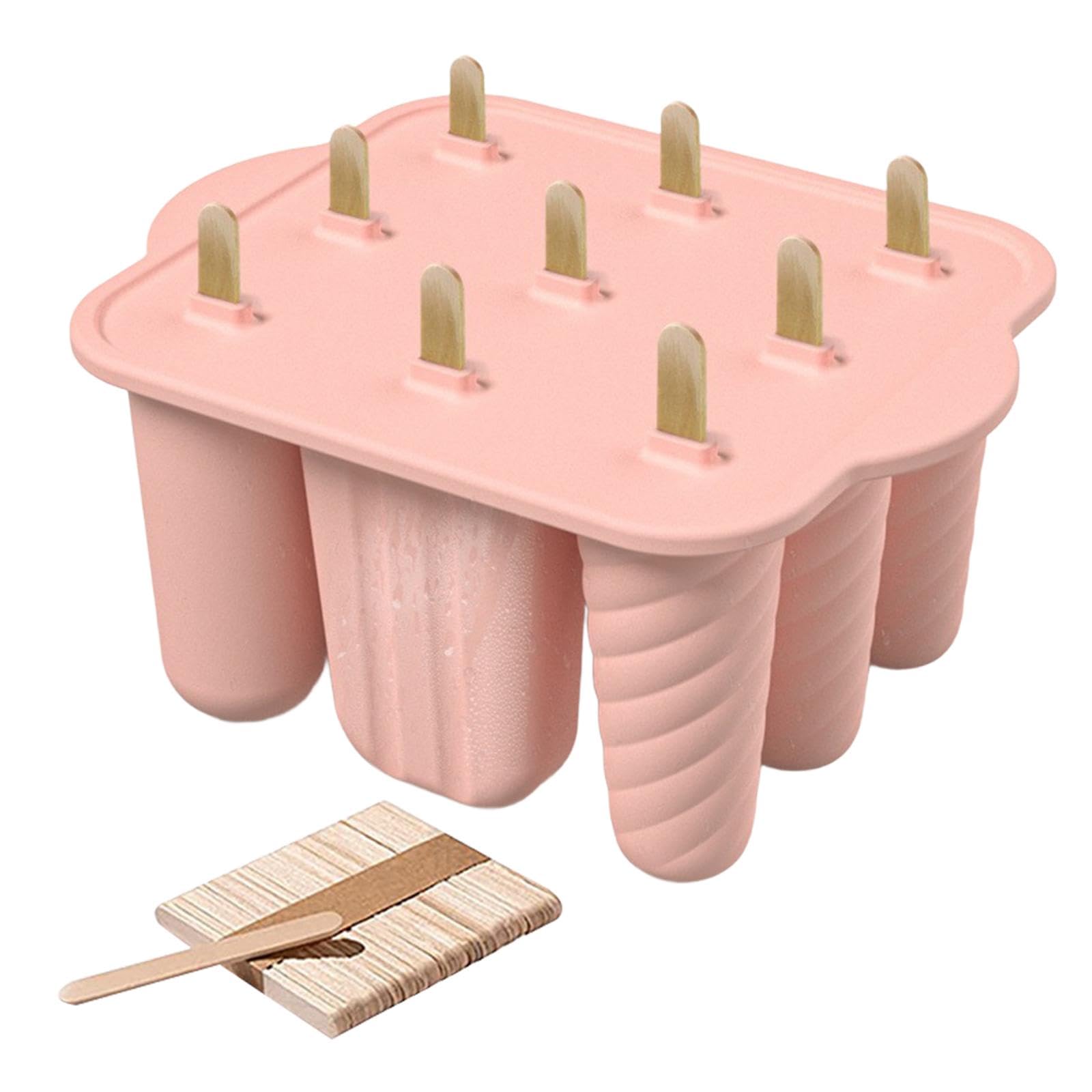 Ice Cream Making Easy Release Easy to Fill Reusable 12 Slot Popsicles Making Pink-image-37